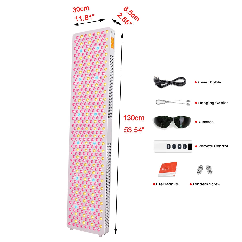 APP-Controlled 9-Wavelength Red Light Therapy Panel