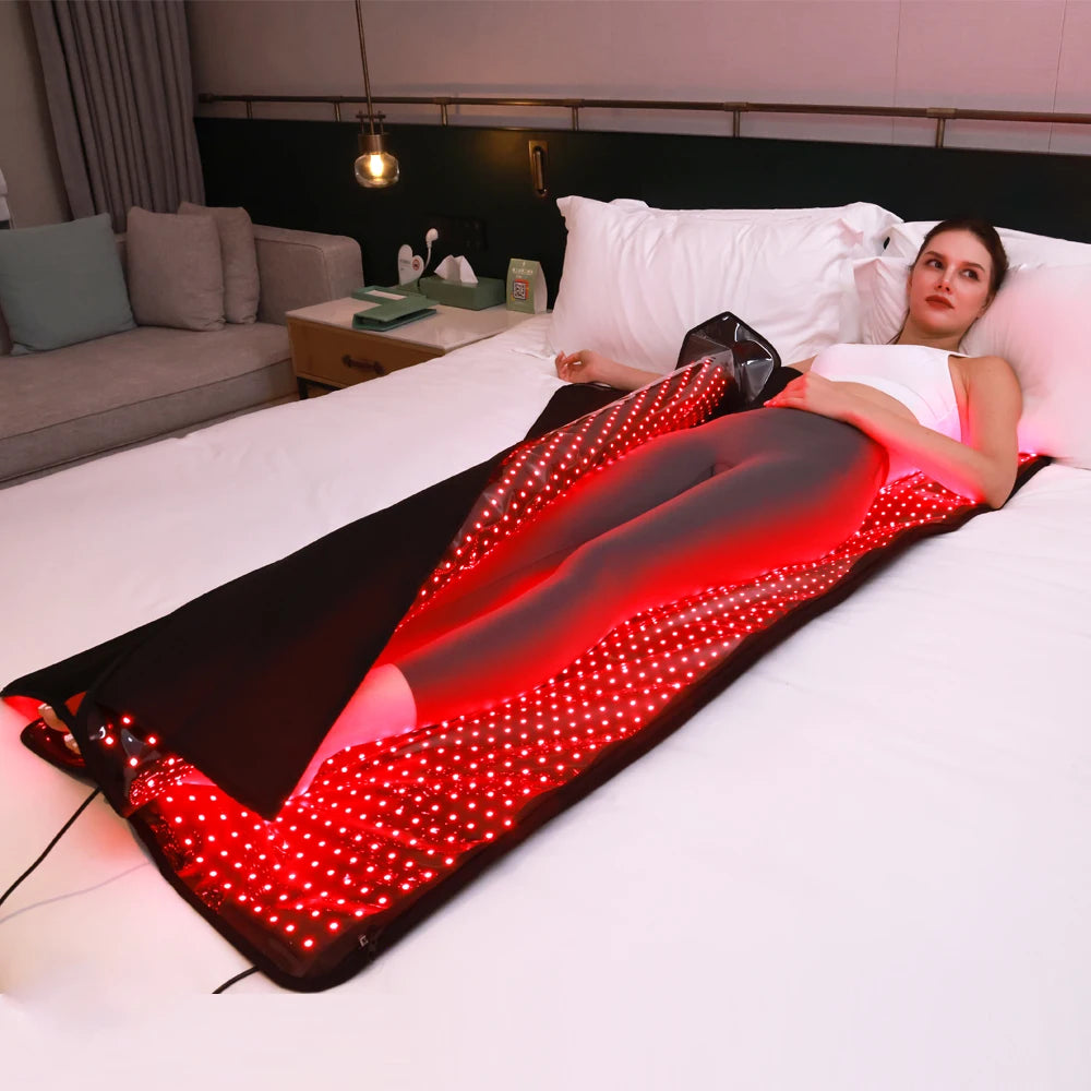 Full Body Red & Near Infrared Light Therapy Pad Mat and Sleep Bag for Spa & Home Use.