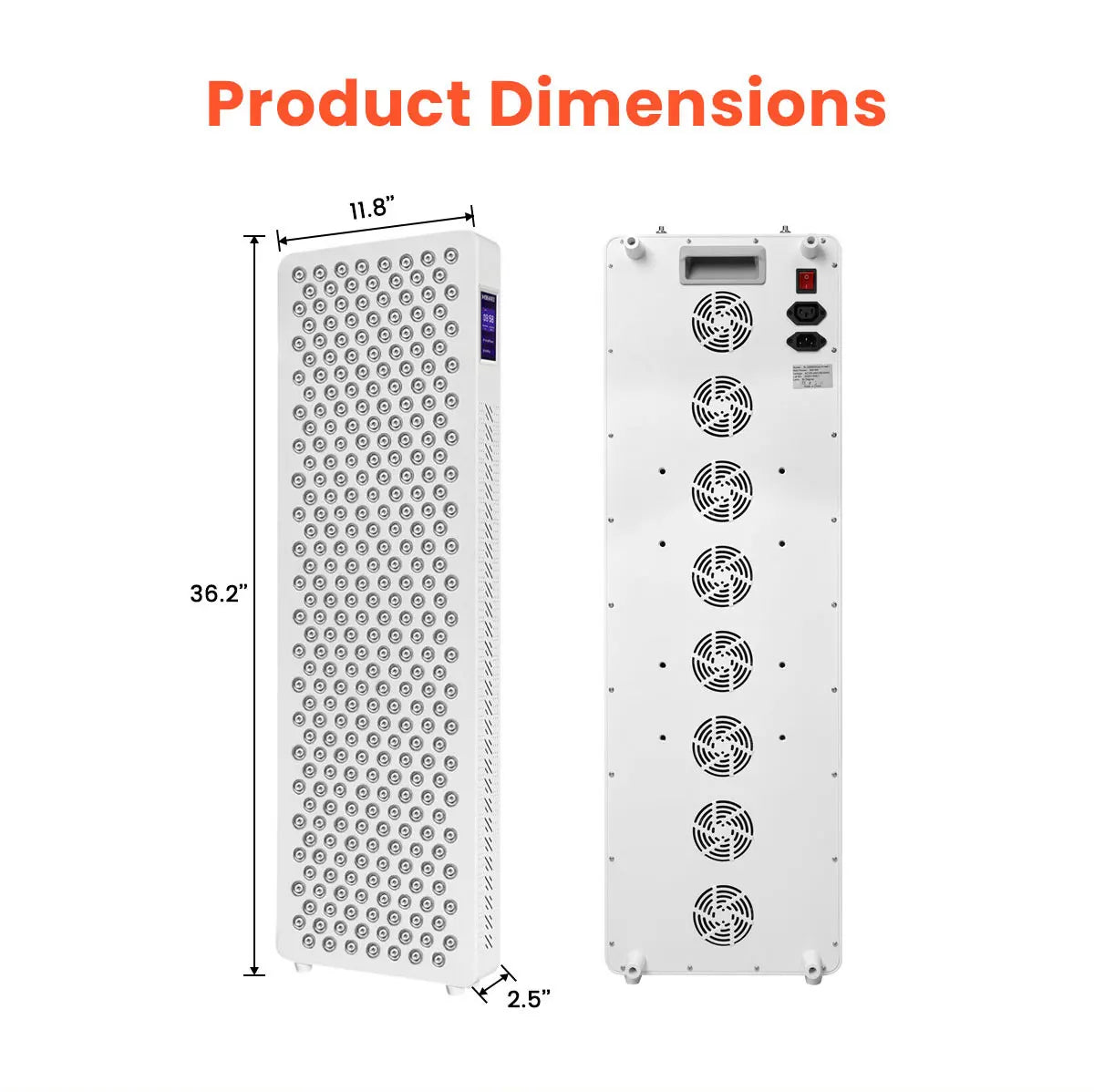 1500W Red & Blue Infrared Light Therapy Panel with Stand