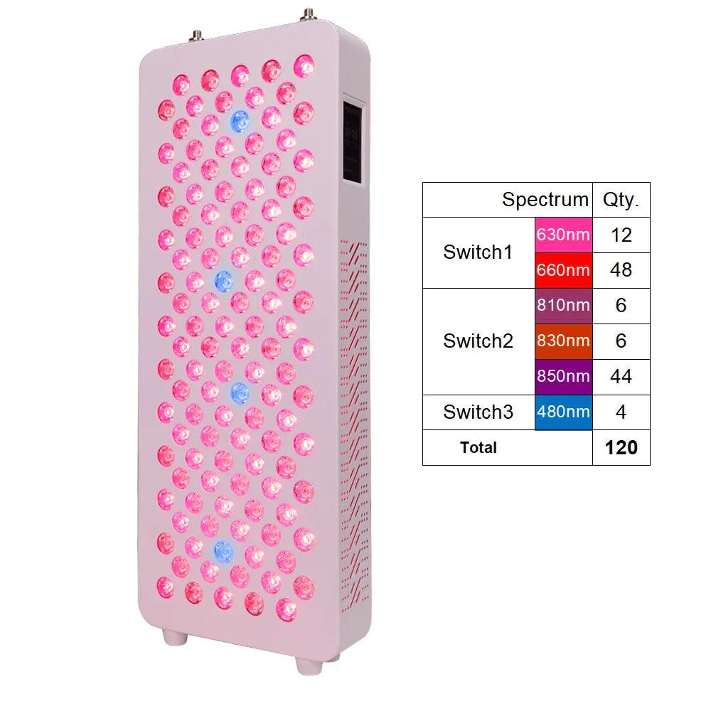LED Multispectral Red Light Therapy Panel with Touch Screen for Physiotherapy Use