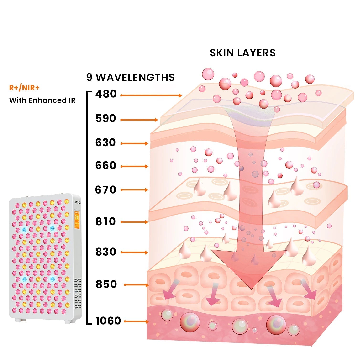 Full Body Red Light Therapy Panel 9 Spectrum