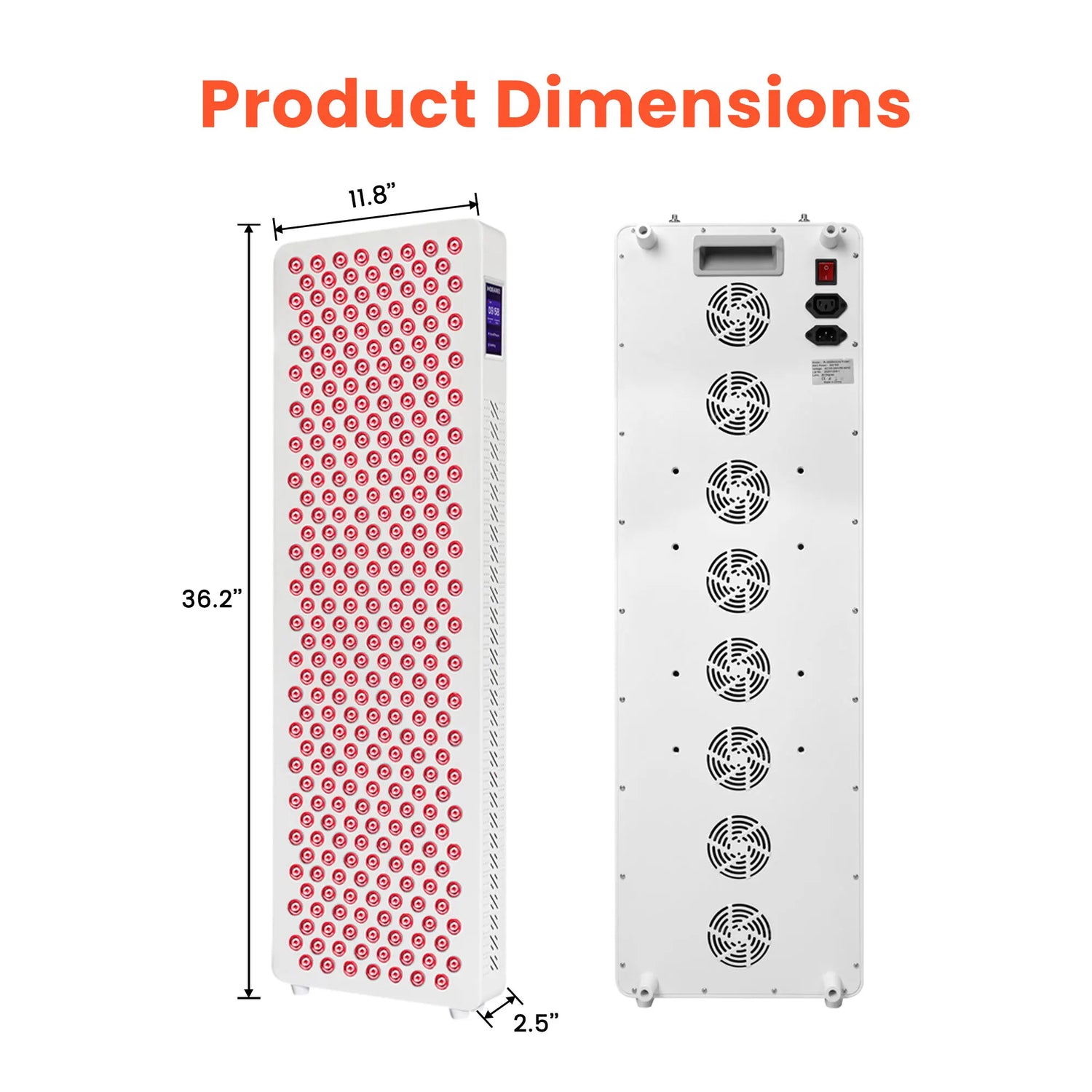 Full Body Red Light Therapy Panel Lamp Multiple Wavelengths High Power 3W/5W LEDs.