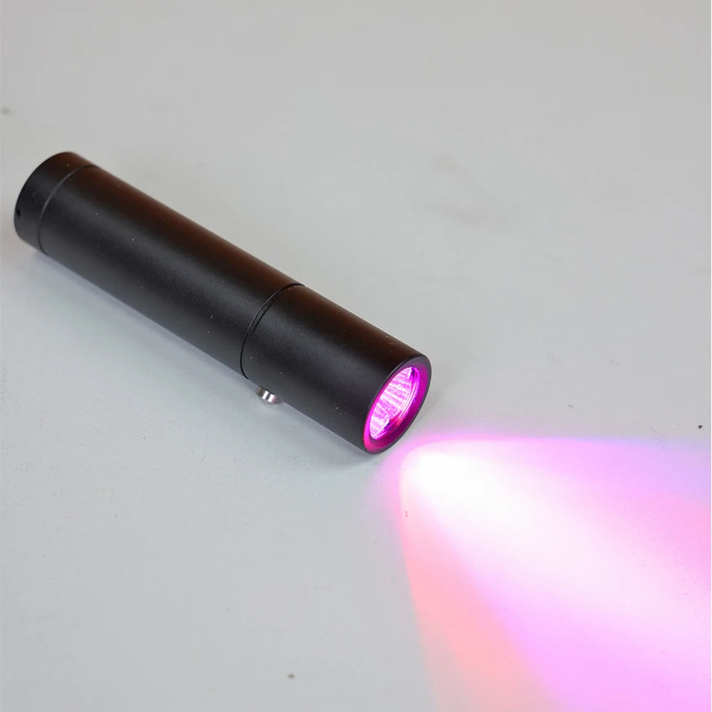 Portable Black LED Light Therapy Torch Red Light Wand Pen Multi Wavelength.