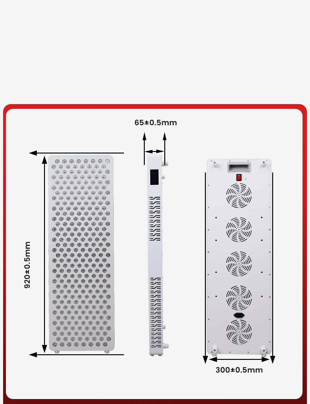Deep Infrared Full Body Red Light Therapy Panel