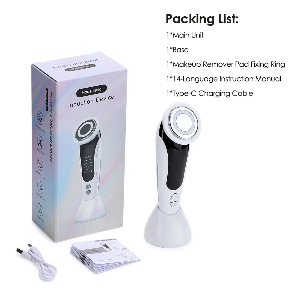 7 in 1 Face Lifting Device EMS Microcurrent Skin Rejuvenation LED Facial Neck Firming Massager Face Beauty Care Apparatus