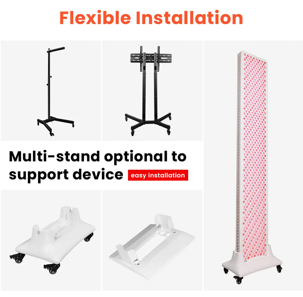 3000W Red Light Therapy Panel with Touchscreen & Base