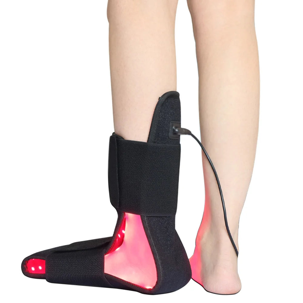 Portable Red Light Therapy Foot Wrap with 660nm & 850nm Infrared for Recovery and Comfort