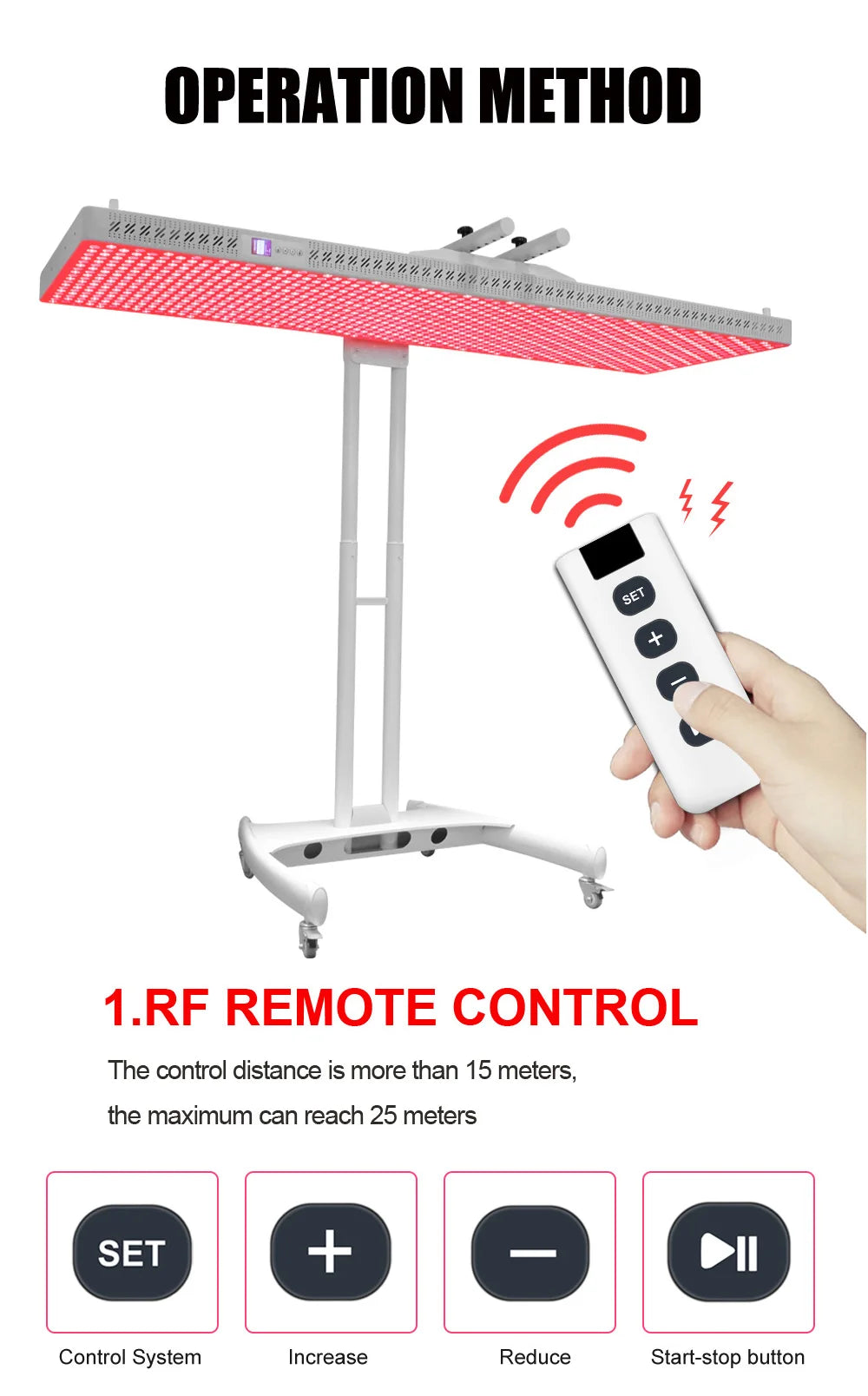 Touch Screen 8-Spectrum Customizable Full Body LED Red Light Therapy Panel PDT Machine