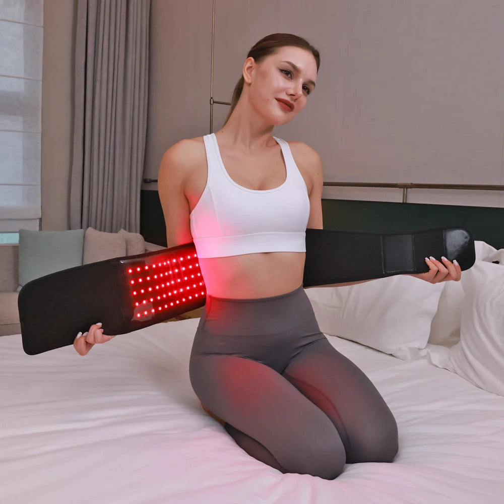 Built-In Power Bank LED Red Light Therapy Belt Wrap 660nm & 850nm for Arm and Waist, Home Use.