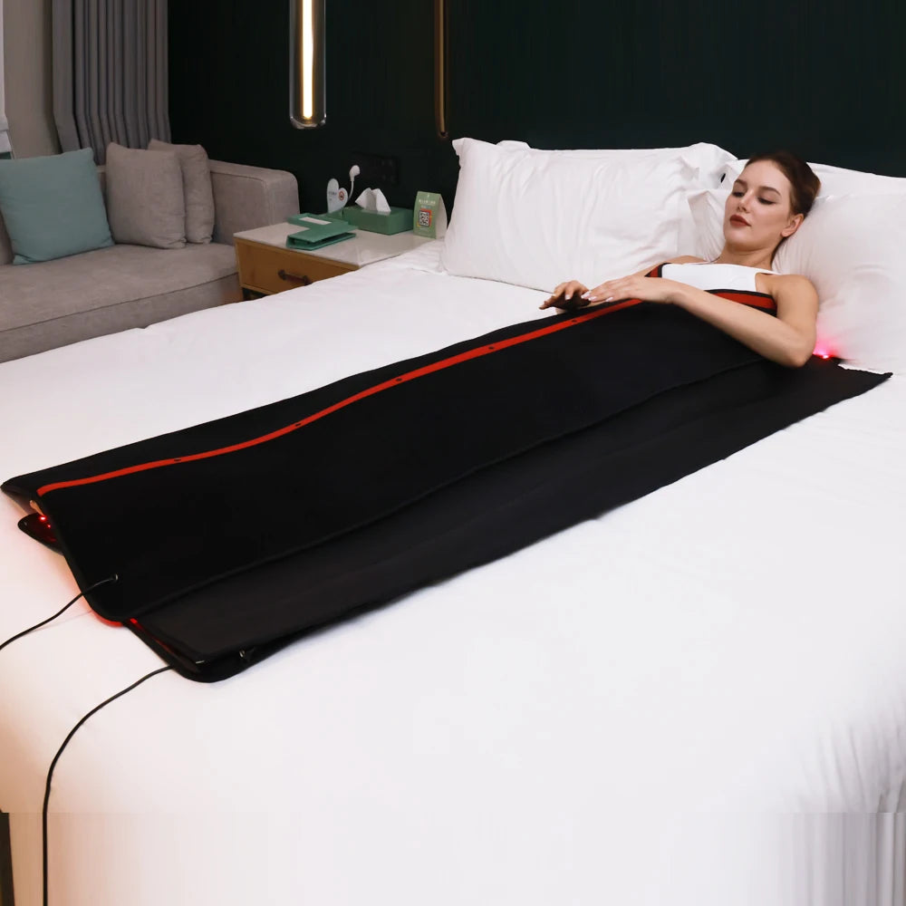 Full Body Red & Near Infrared Light Therapy Pad Mat and Sleep Bag for Spa & Home Use.