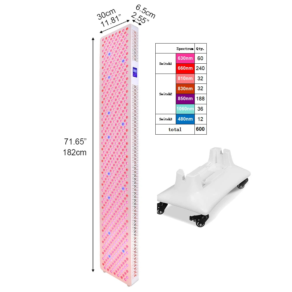 Full Body Red Light Therapy Infrared Multispectral Panel.