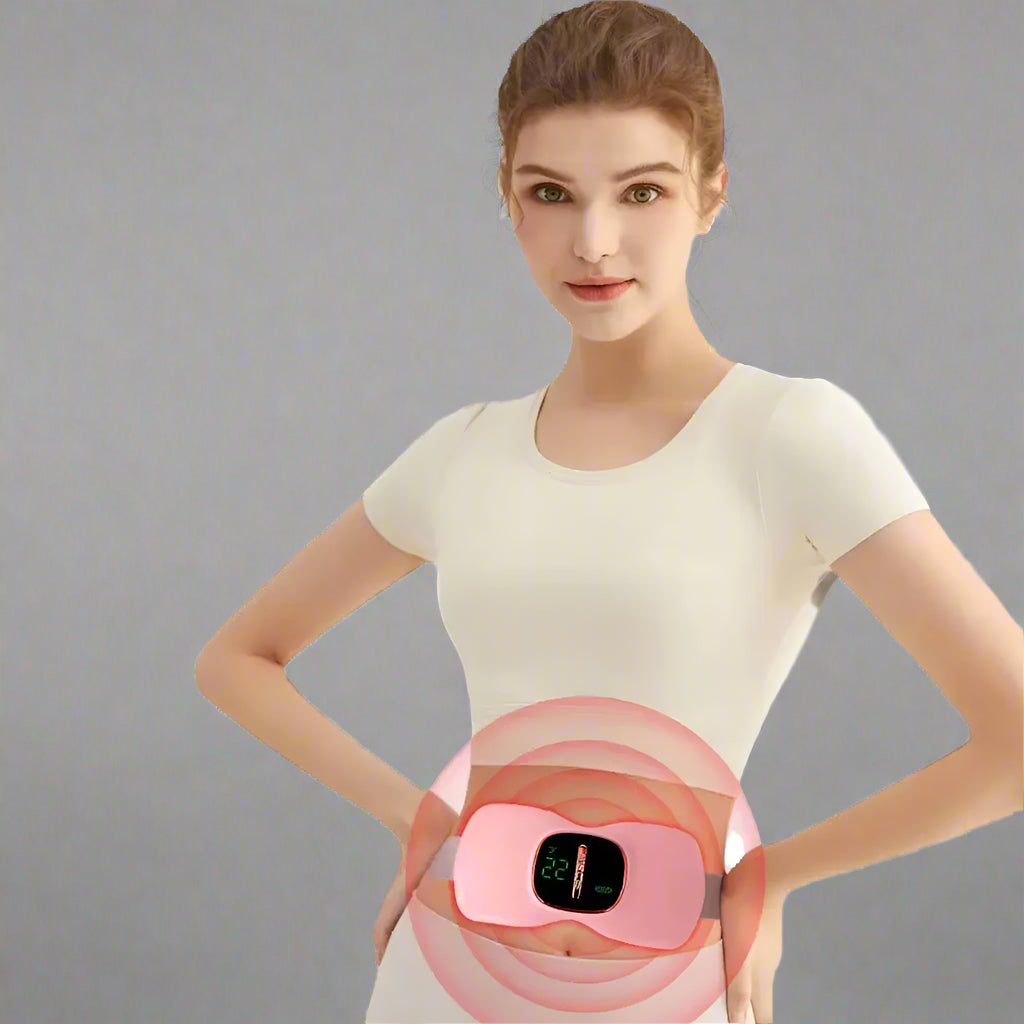 Portable Cordless Menstrual Heating Pad with Digital Display for Period Pain Relief