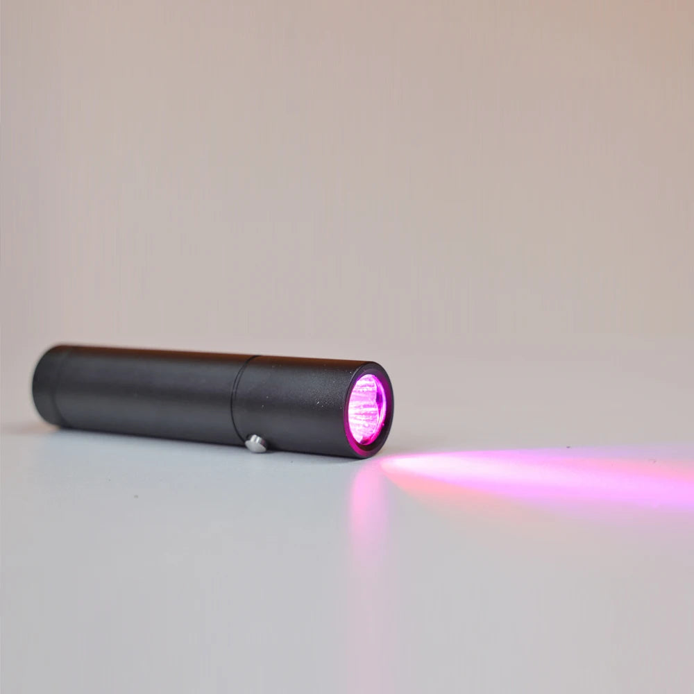 Portable Black LED Light Therapy Torch Red Light Wand Pen Multi Wavelength.